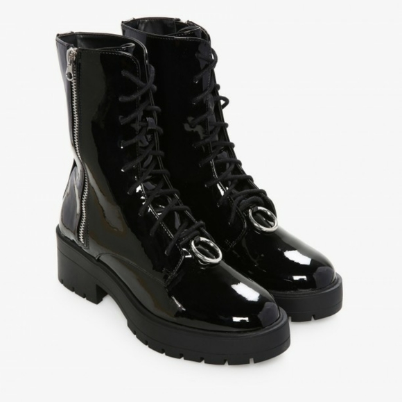 forever 21 faux patent leather boots